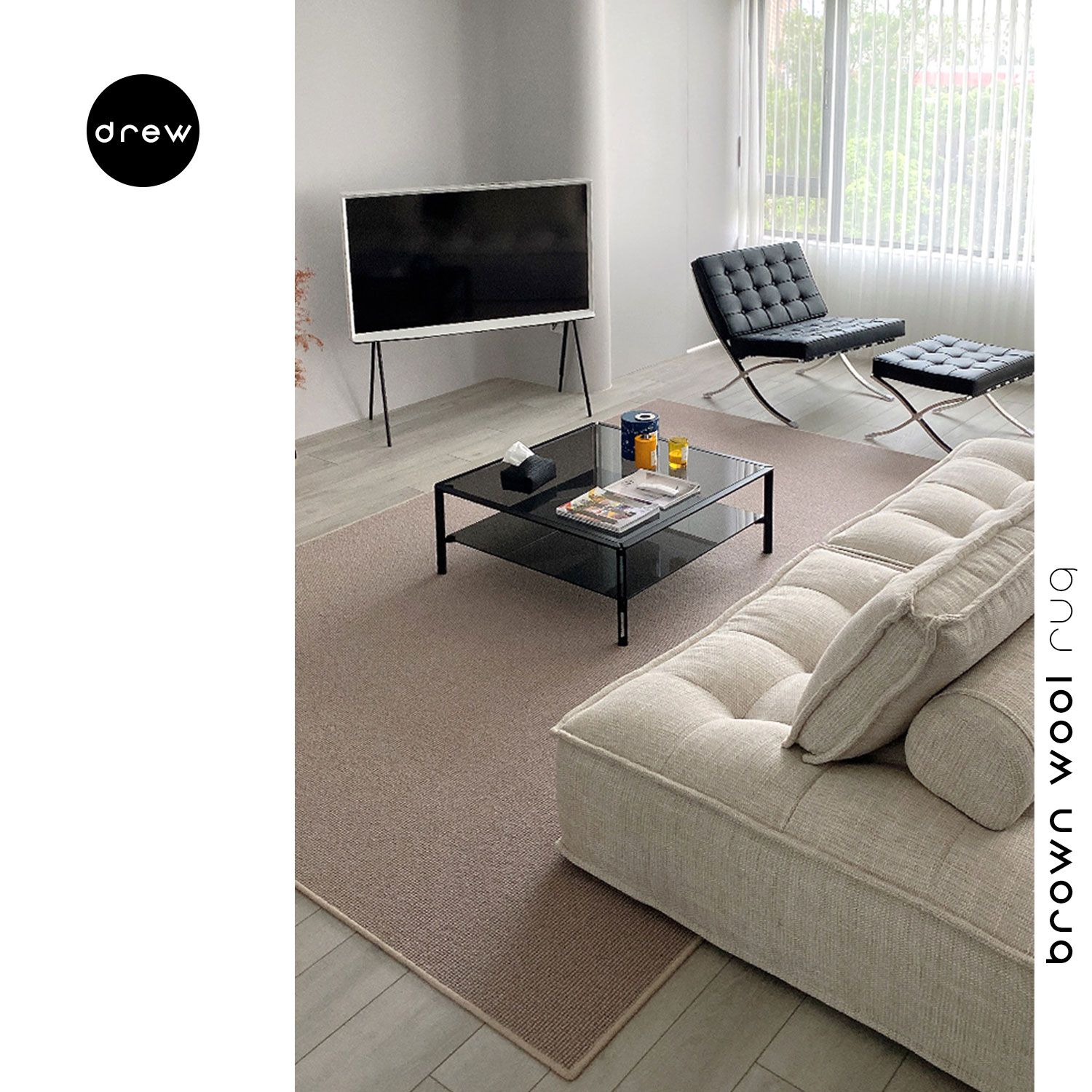 Brown Wool Rug