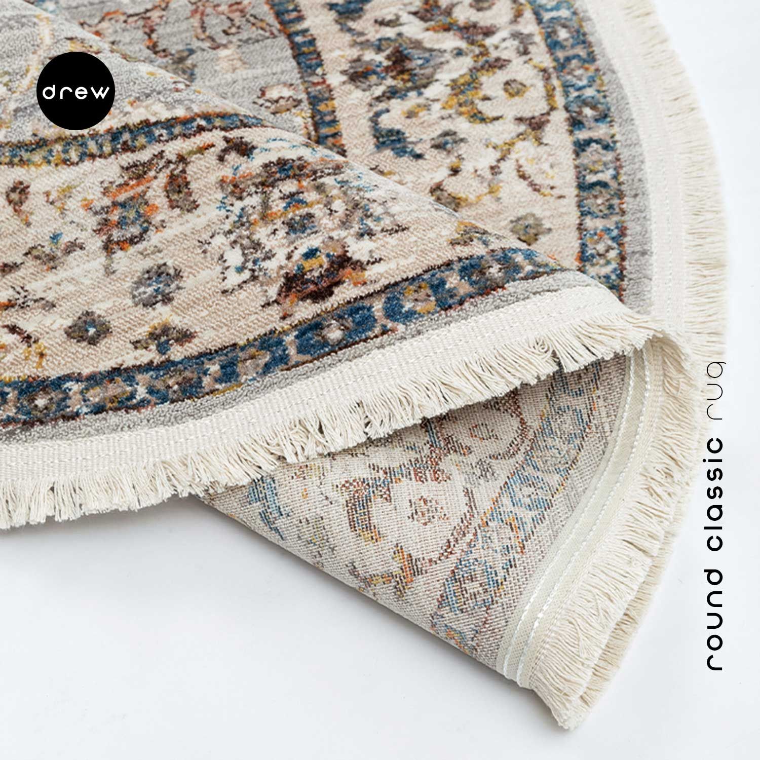 Round Classic Rug TFN-01 - Made in Turkey