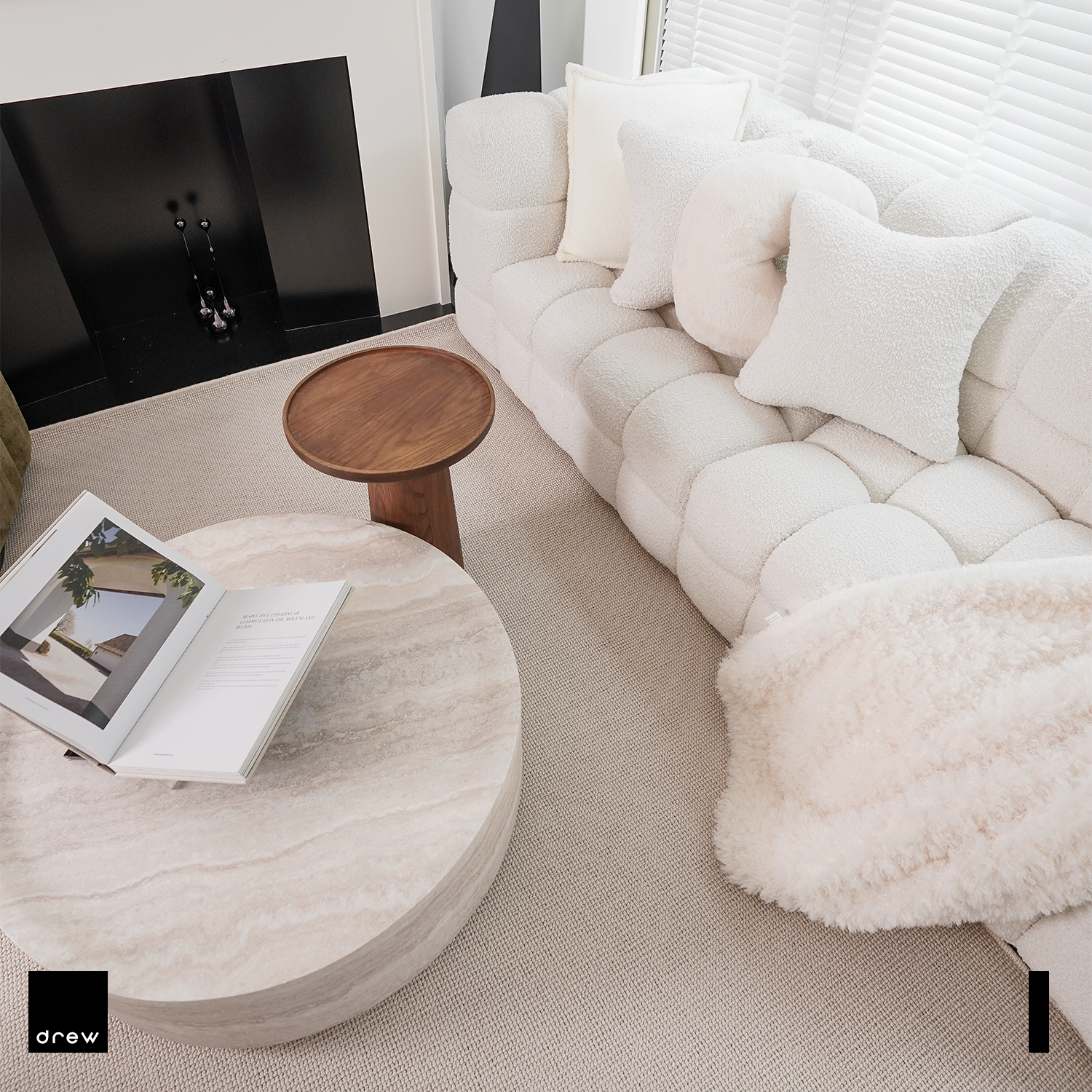 Creamy Beige Wool Rug