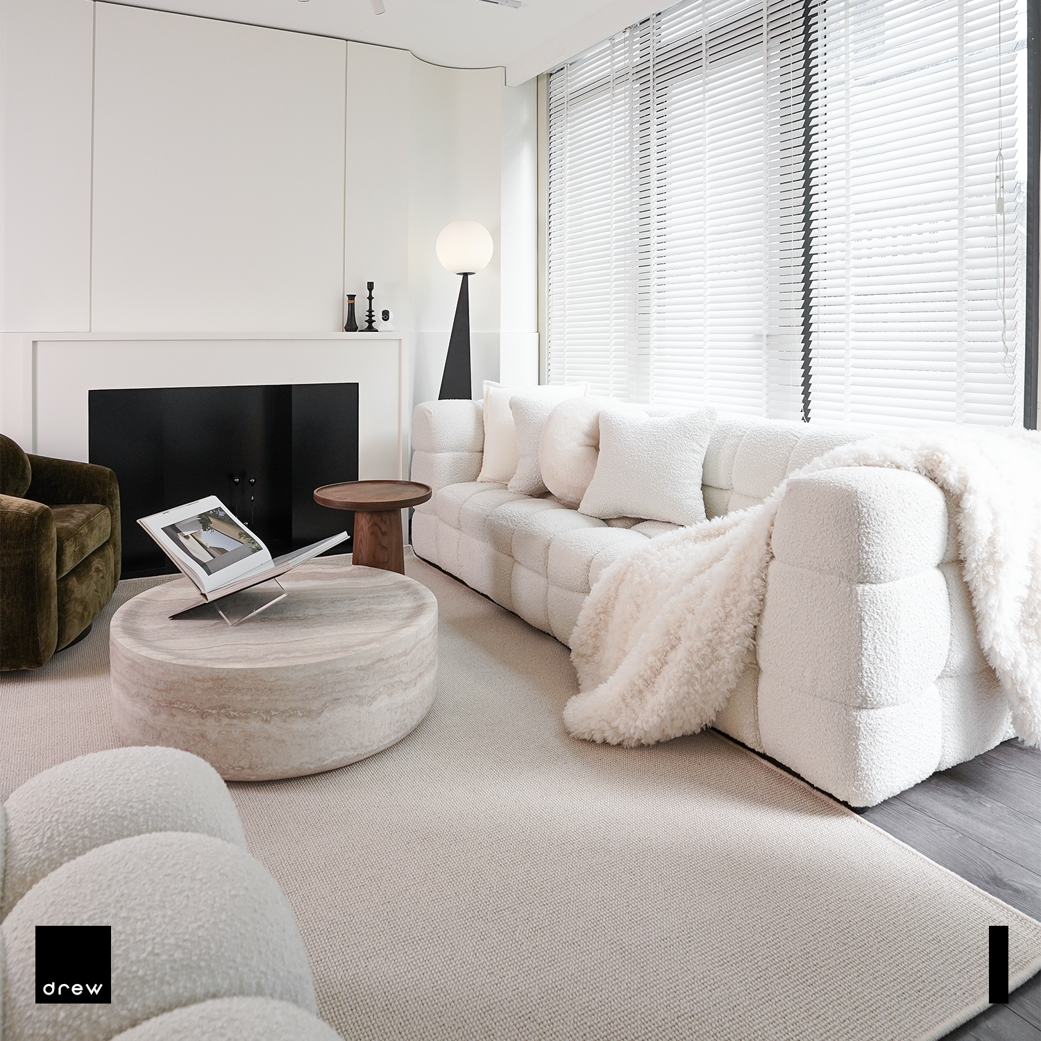Creamy Beige Wool Rug
