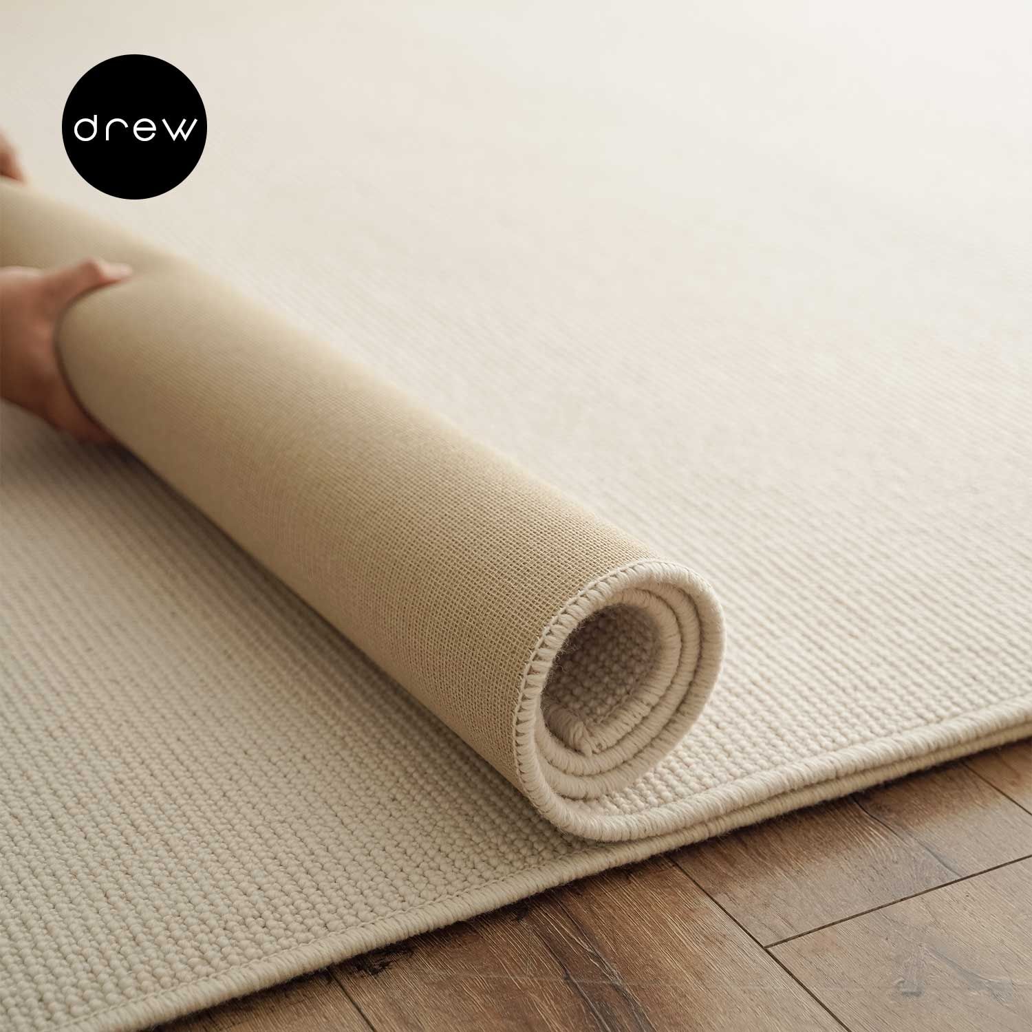 Creamy Beige Wool Rug