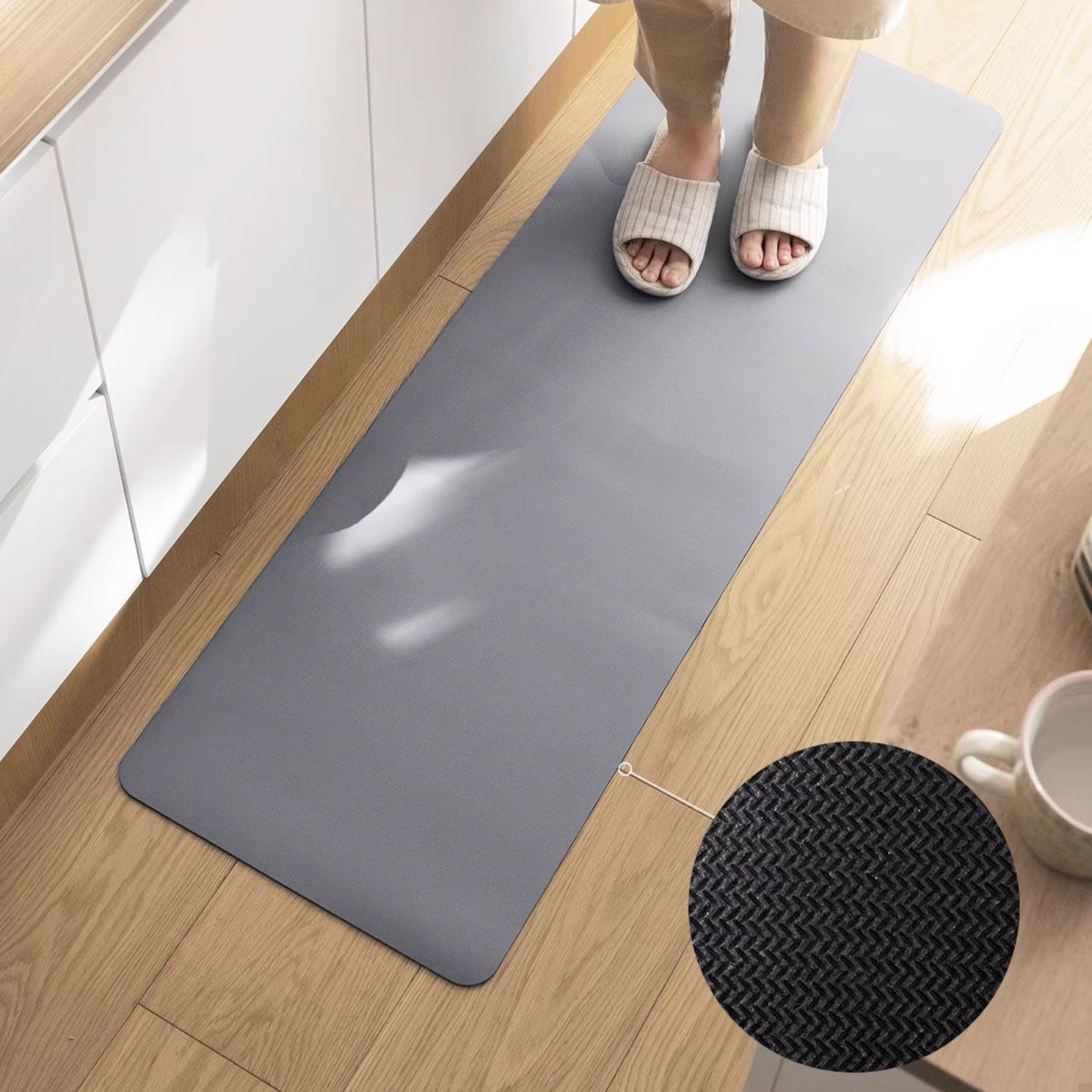 Simple grey absorbent mat