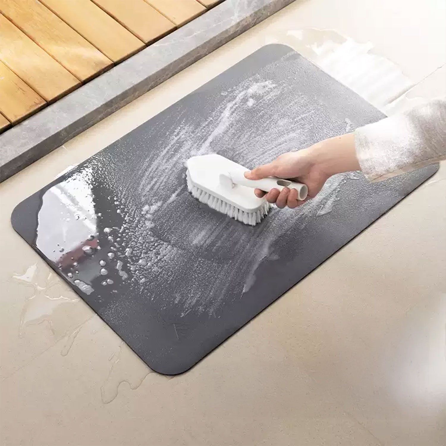 Simple grey absorbent mat
