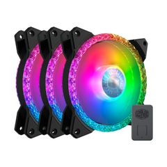 KIT 3FAN CASE COOLER MASTER MASTERFAN MF120 PRISMATIC ARGB