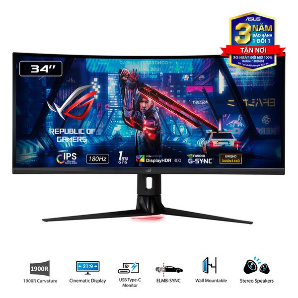 Màn hình ASUS ROG Strix XG349C (34″/2K/IPS/180Hz/1ms)