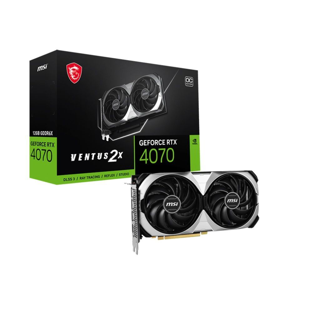 Card màn hình MSI Geforce RTX4070 Ventus 2X OC 12G GDDR6X 2 Fan