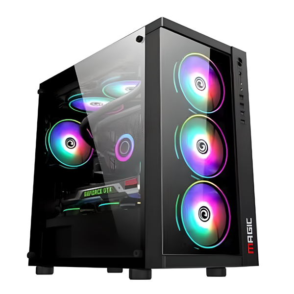 Case Magic GM-01 Black (No Fan) 2 mặt kính