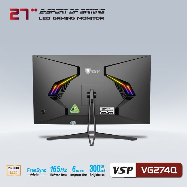 Màn hình phẳng 27 inch VSP ESPORT GAMING VG274Q 165Hz 2K