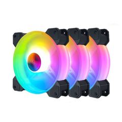 KIT FAN CASE COOLMOON Y1 LED RGB HUB (5FAN)