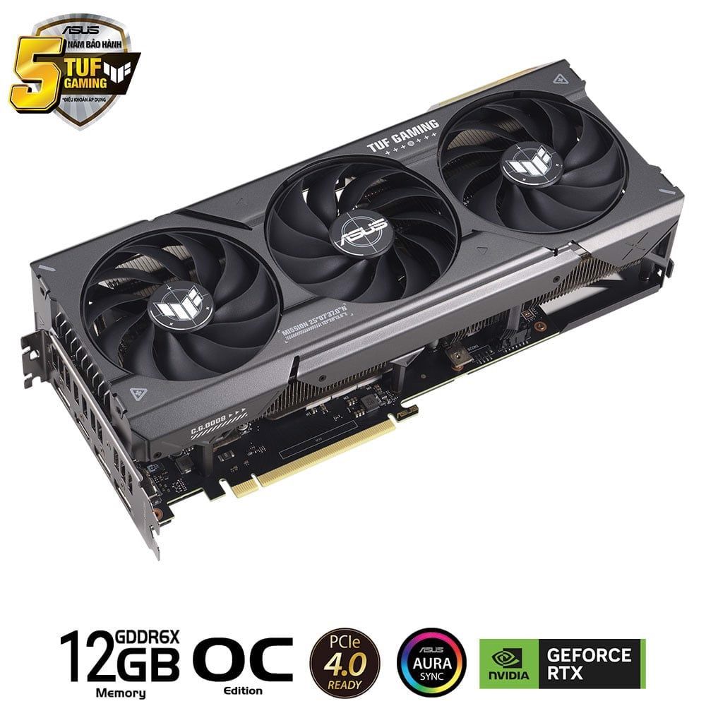 Card màn hình ASUS TUF Gaming GeForce RTX 4070 OC Edition 12GB (TUF-RTX4070-O12G-GAMING)