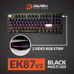 Bàn Phím Cơ Gaming Dareu Ek87 V2 - Black (Multi-Led)