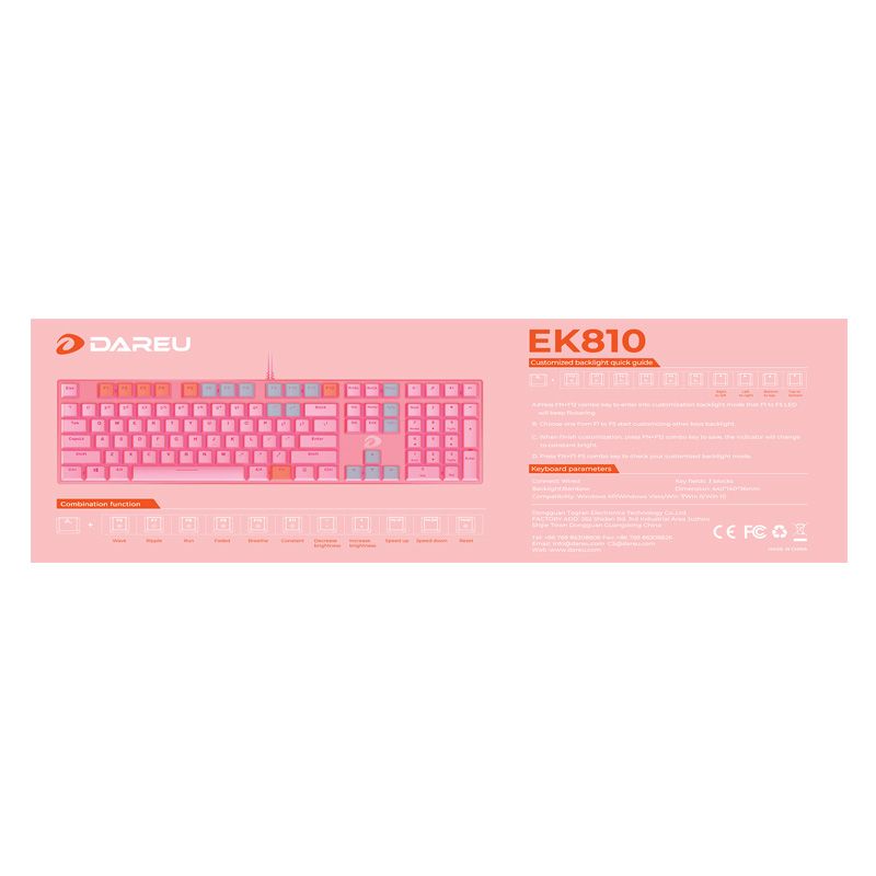 Bàn Phím Cơ Gaming DAREU EK810 QUEEN