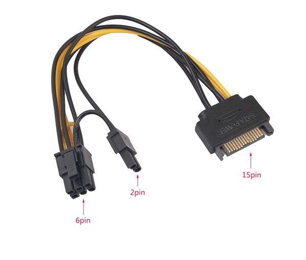 Cáp Nguồn Sata Ra 8PIN(6+2)