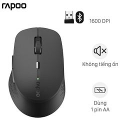 Chuột không dây Silent Rapoo M300 Đen