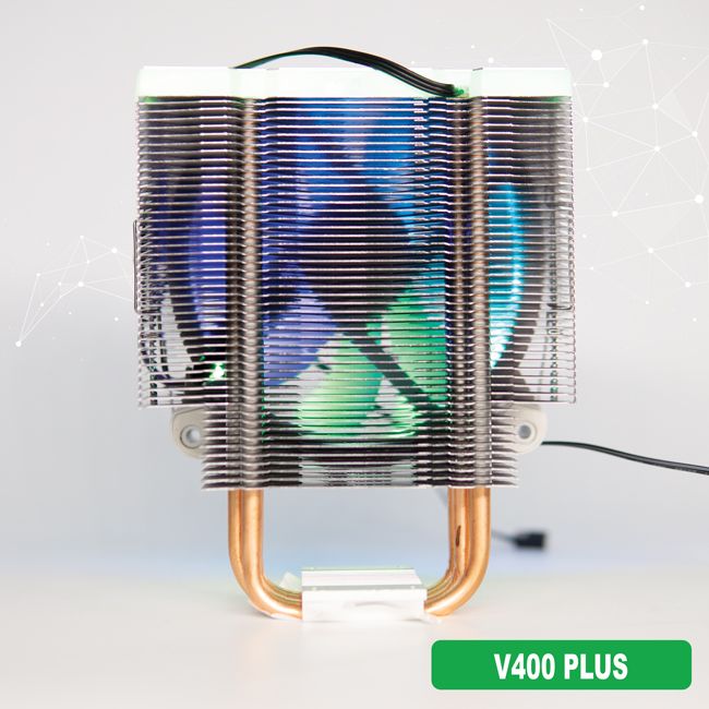 Tản Nhiệt Khí VSP V400 PLUS WHITE LED RGB