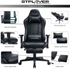 Ghế Gaming GTP PLAYER 22022 - BLACK