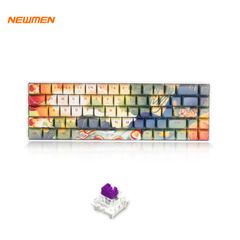 Bàn Phím Cơ Không Dây NEWMEN GM680 JUNGLE DUAL MODE BT5.0 & WIRED - RGB | Hot swap | Layout 68-keys