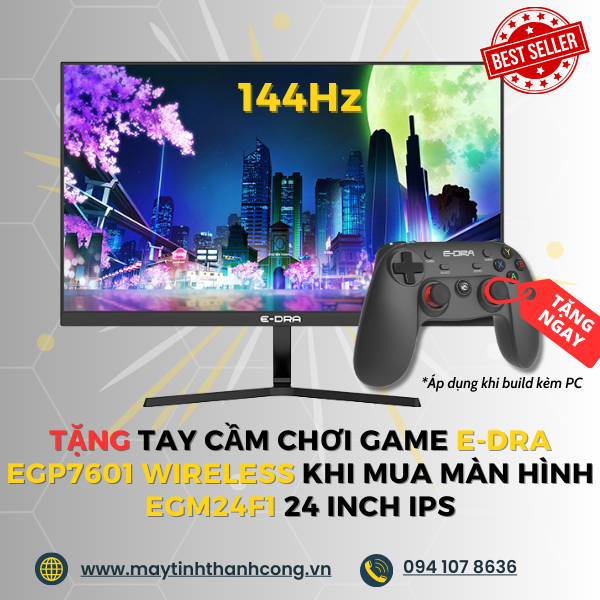 Màn hình Gaming E-DRA EGM24F1 24 inch FullHD 144hz IPS