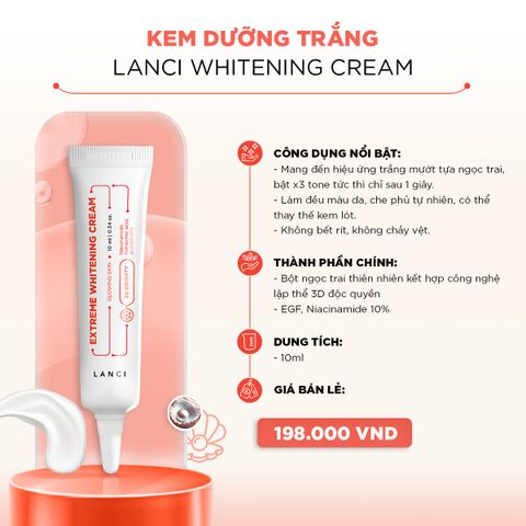 Minisize Kem Dưỡng Trắng Da LANCI Extreme Whitening Cream 10ml