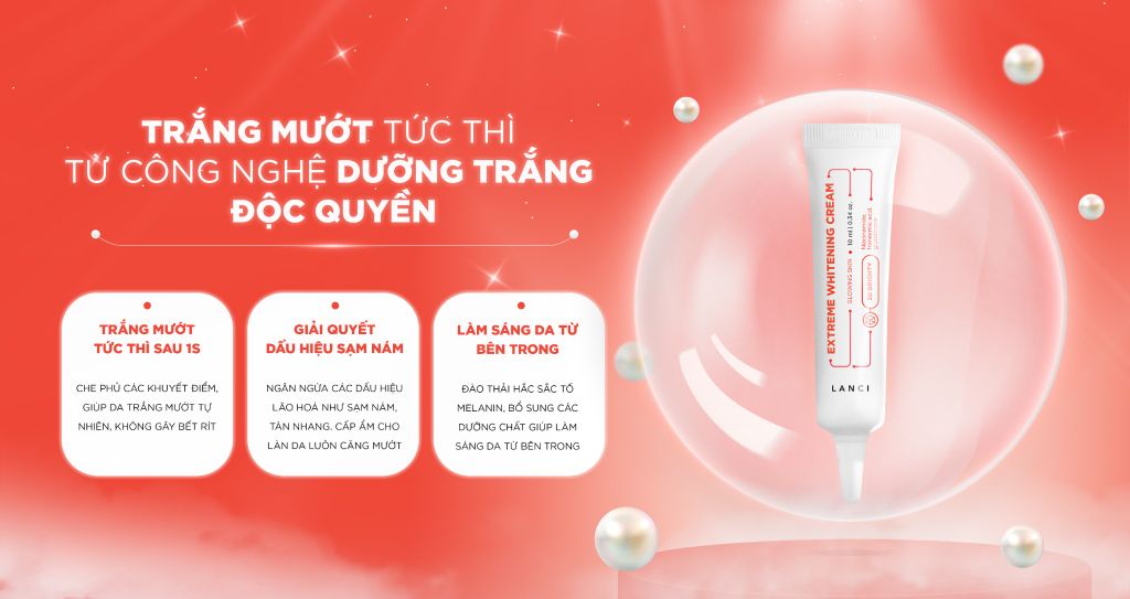 Minisize Kem Dưỡng Trắng Da LANCI Extreme Whitening Cream 10ml