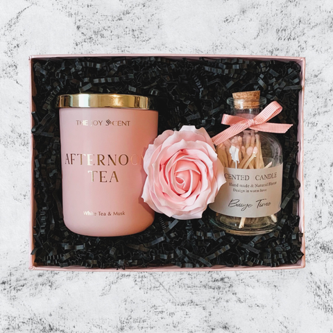 Hộp quà tặng nến thơm AFTERNOON TEA và diêm cao cấp