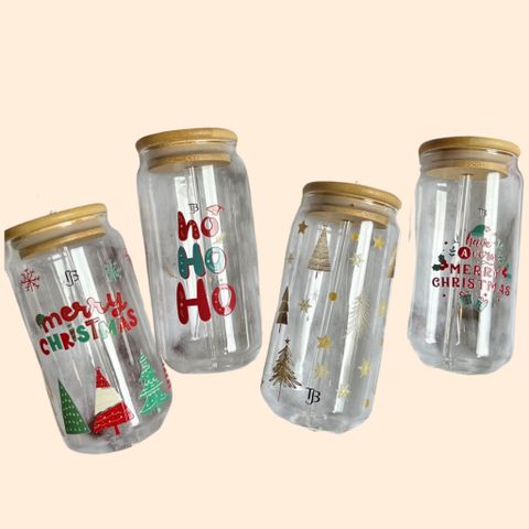 LY THUỶ TINH IN HOẠ TIẾT GIÁNG SINH DTF