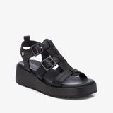 Giày Đế Xuồng Nữ CARMELA Black Leather Ladies Sandals