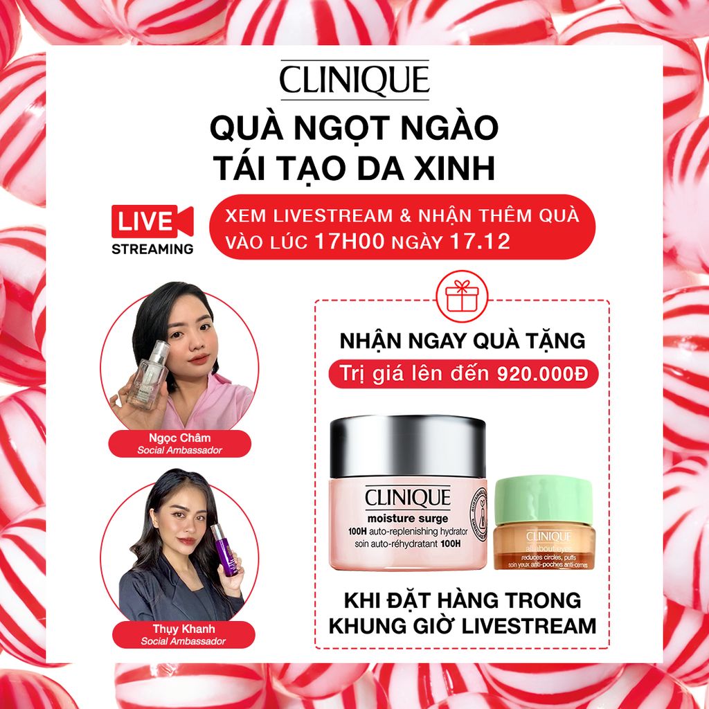 CL-Dec21-livestreamBILL1.2M (27/12) QUÀ TẶNG LIVESTREAM CLINIQUE
