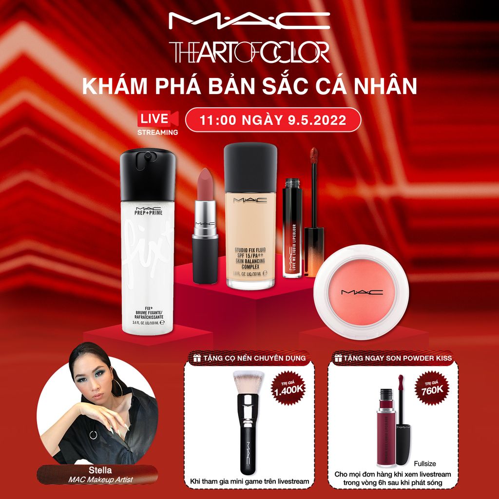 MC-May22-Livestream (9/5) Tặng ngay Son Powder Kiss liquid màu Burning Love khi mua hàngtrong vòng 6h kể từ khi phát livestream