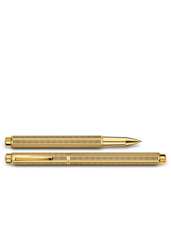 GOLD-PLATED ECRIDOR CHEVRON ROLLER PEN 838.208