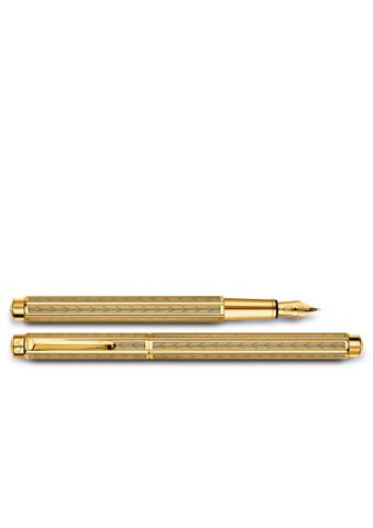 GOLD-PLATED ECRIDOR CHEVRON FOUNTAIN PEN 958.208