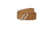 BELT NEW B-LOGO - LIGHT BROWN/BLACK