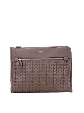 FOLIO WITH ZIP CACHEMIRE MOSAICO GREY