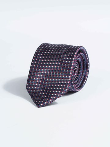 BRIONI TIE 4361 ROYAL/BORDEAUX