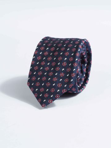 BRIONI TIE 4075 MIDNIGHT BLUE/ORAN