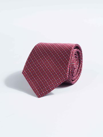 BRIONI TIE 7513 BLUETTE/BORDEAUX