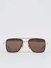 EPLX.08 WHITE GOLD/MATTE BLACK/GOLD/DARK BROWN POLARIZED/BLACK FLASH MIRROR