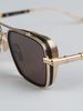 EPLX.08 WHITE GOLD/MATTE BLACK/GOLD/DARK BROWN POLARIZED/BLACK FLASH MIRROR