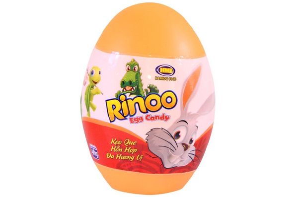 Kẹo que hỗn hợp đa hương vị Rinoo egg candy 40g