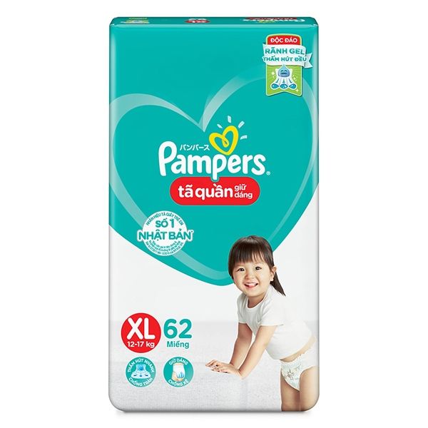 Tã quần Pampers SJB XL 62 miếng X2 D8+