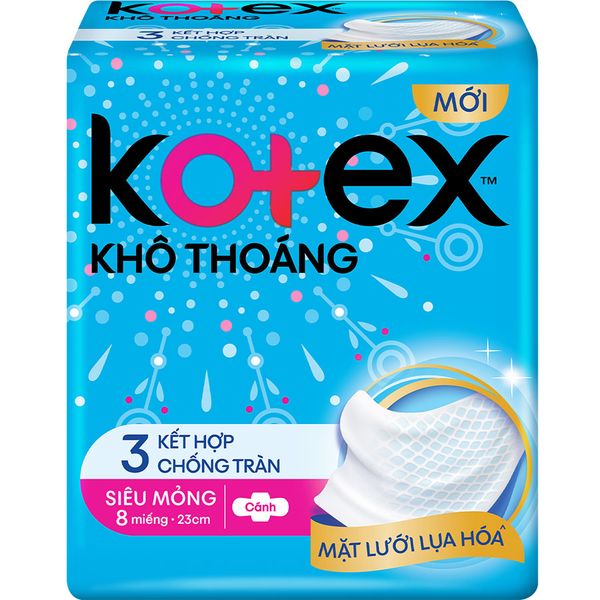 Băng vệ sinh Kotex Style Lưới Siêu Mỏng Cánh 8 miếng