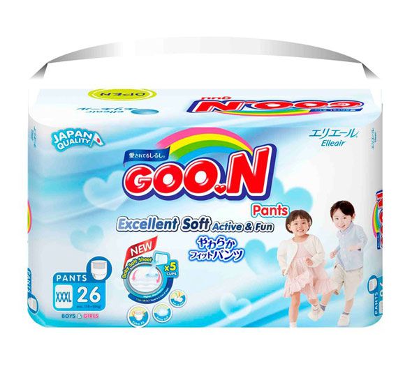 Quần giấy Goo.n Super Jumbo XXXL 26 miếng ( 18-30kg)