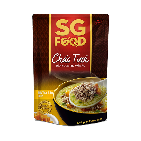 Cháo tươi SG Food thịt thăn bằm bí đỏ 270g