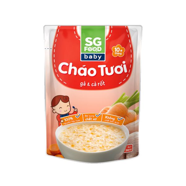Cháo tươi SG Food baby gà cà rốt 240g