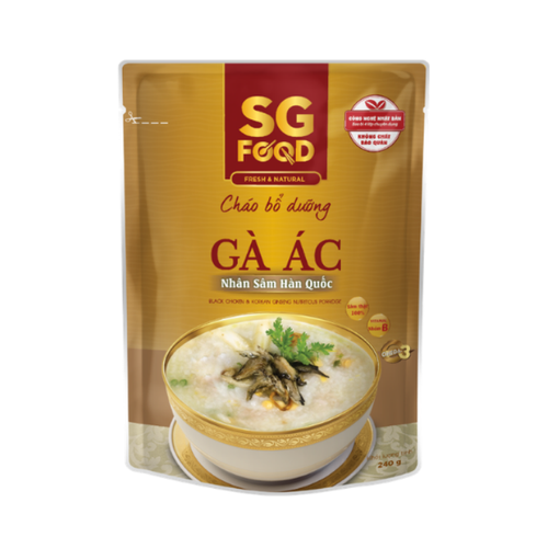 Cháo SG Food bổ dưỡng gà ác nhân sâm 240g