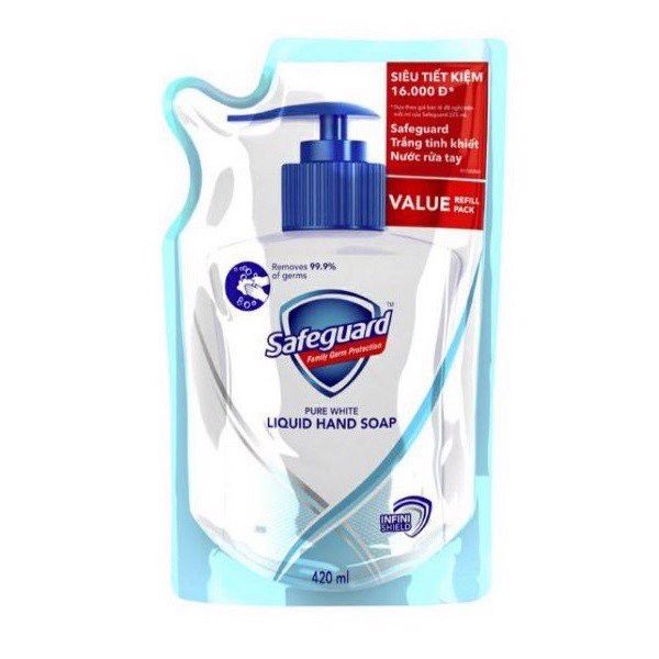 Safeguard Nước rửa tay TÚI 420ML TRẮNG