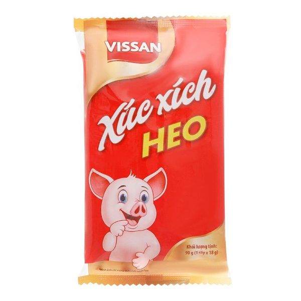 Xúc xích tiệt trùng Vissan Heo 40gr (gói 4 cây)