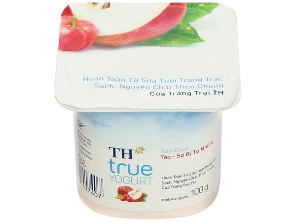 Sữa chua ăn Táo Sơ Ri TH True Yoyurt 100g