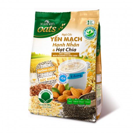 Ngũ cốc Yến Mạch Hạnh Nhân Hạt chia 400gr