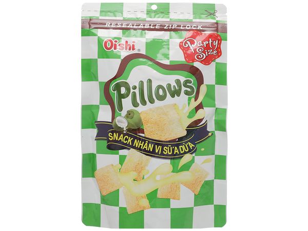 Bánh Snack Oishi Pillows Nhân Sữa Dừa 85G